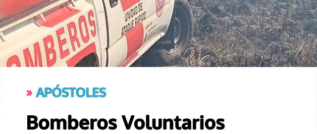 Bomberos Voluntarios intervinieron en dos incendios de pastizales en distintos puntos de la ciudad