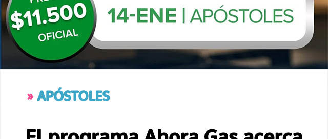 El programa Ahora Gas acerca garrafas a precio accesible