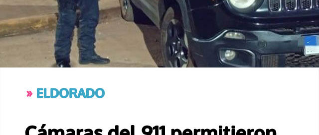 Cámaras del 911 permitieron recuperar un vehículo robado